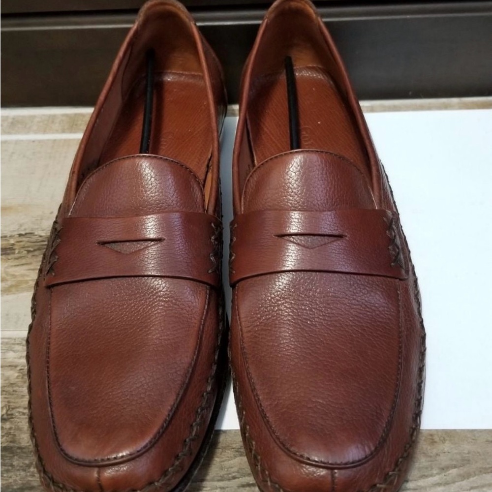 Cole Haan Chestnut Leather Slip-On Loafers